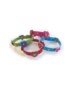 HEART ogrlica za pse - zelena, plava, pink, crvena 