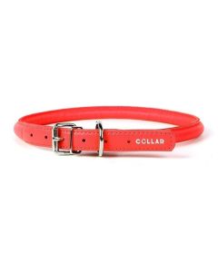 Collar: Kožna ogrlica Glamour Style, crvena