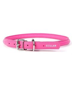 Collar: Kožna ogrlica Glamour Style, roze