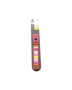 Ogrlica za pse - prugasta (stripes), roze