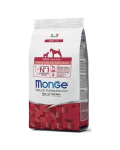 Monge: Hrana za štence i gravidne kuje Daily Mini Starter, Piletina, 1.5 kg