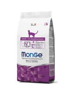 Monge: Hrana za odrasle mačke Natural Adult, Piletina
