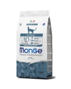 Monge: Hrana za sterilisane mačke Natural Monoprotein Sterilised, Pastrmka