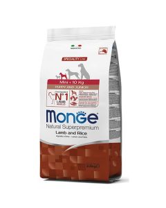 Monge: Hrana za štence malih rasa Monoprotein Mini Puppy and Junior, Jagnjetina i Pirinač